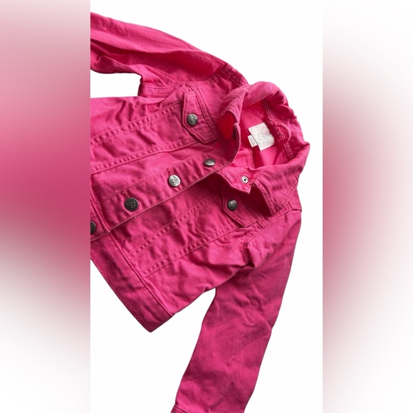 The Children’s Place Stylish Pink Kids Denim Jacket - Picture 3 of 10